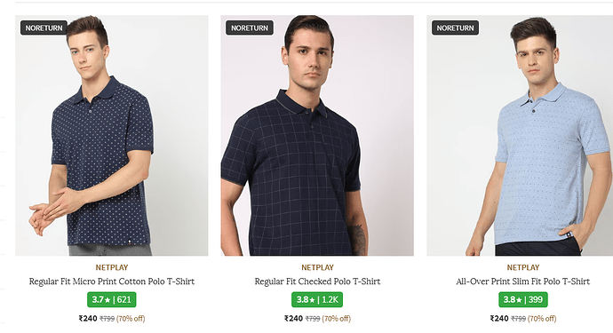 Net Play Men's T-Shirts Offer