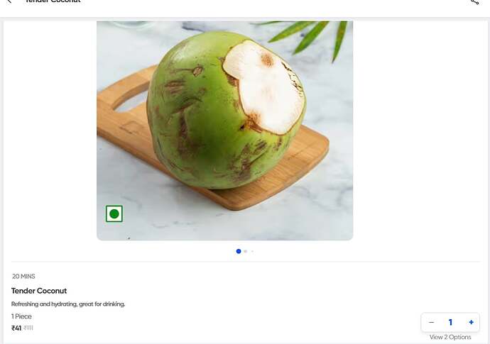 Tender Coconut Swiggy Instamart Screenshot
