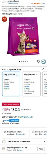 Amazon Basics Cat Food