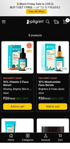 Pilgrim Happy Hour Sale ₹99 Products