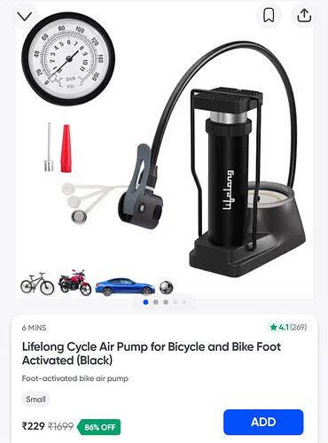 Lifelong Cycle Air Pump