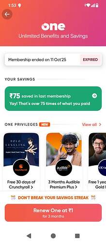 Swiggy One Membership Offer