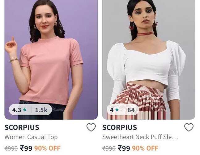 SCORPIUS Tops Offer