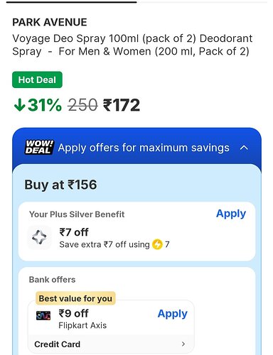 Park Avenue Voyage Deodorant Spray Pack of 2