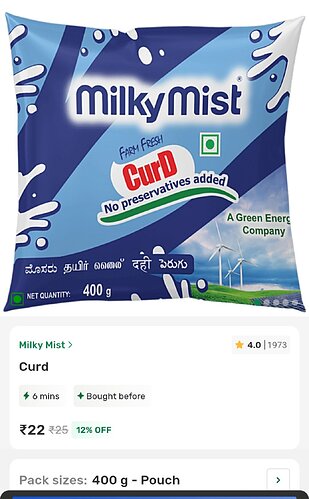 Milky Mist Curd Product Image