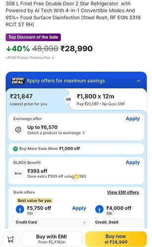 Godrej 308L Refrigerator