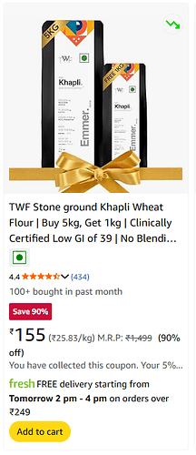 TWF Stone Ground Khapli Wheat Flour