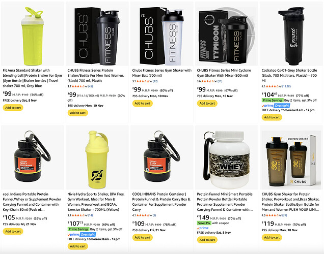 Protein Shaker Bottle Deal