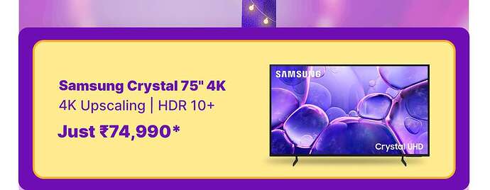 Samsung Crystal 4K TV Detailed Features