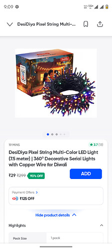 DesiDiya Multi-Color LED String Lights