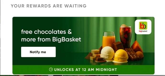 Cred Bigbasket Chocolate Offer