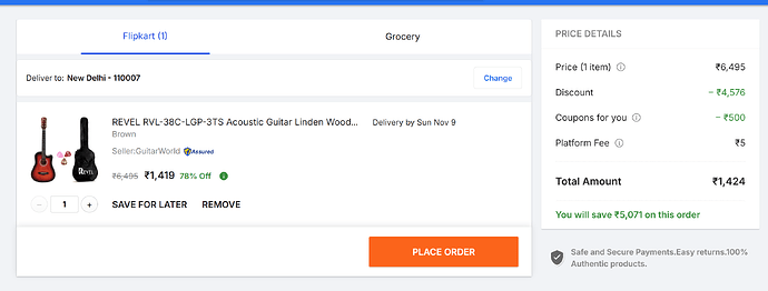 REVEL RVL-38C Acoustic Guitar