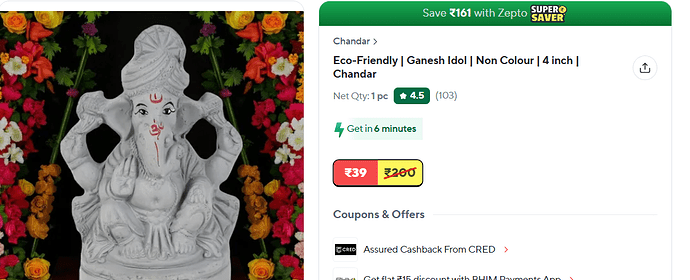 Eco-Friendly Ganesh Idol