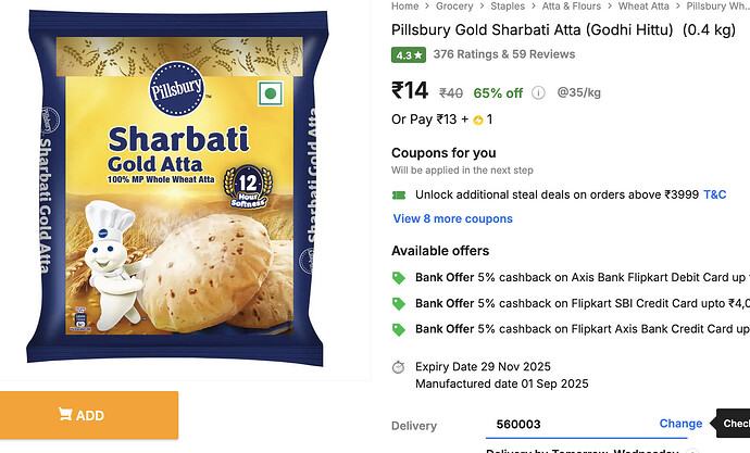 Classic Mini Mogra Basmati Rice and PARLE Poppins Offer