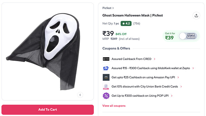 Ghost Scream Halloween Mask