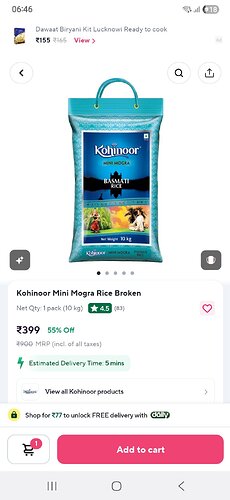 Kohinoor Mini Mogra Broken Rice