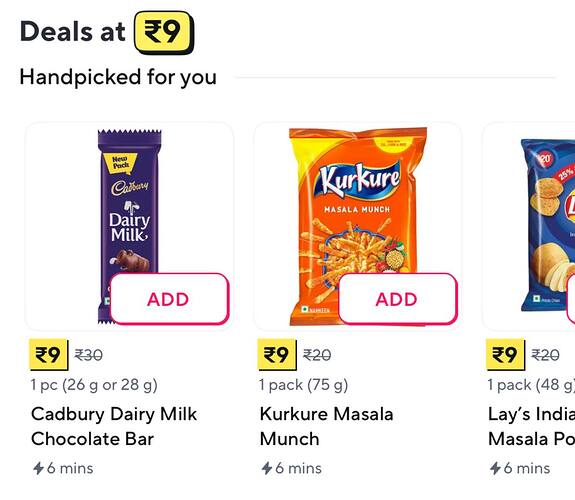 Zepto Chocolates & Groceries Deal