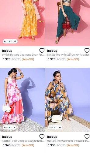 INDUSS Women's Clothing Offer