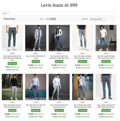 Levi's Jeans for Men on Ajio