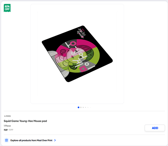 Squid Game Young-Hee Mouse Pad