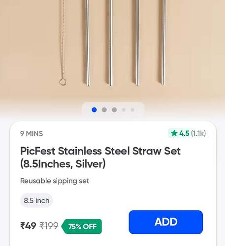 PicFest Stainless Steel Straw Set