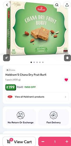 Haldiram's Chana Dry Fruit Burfi