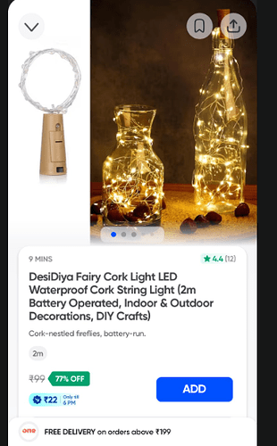 DesiDiya Fairy Cork LED String Light