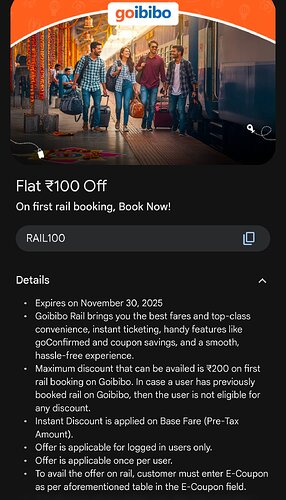 Goibibo Train Ticket Offer