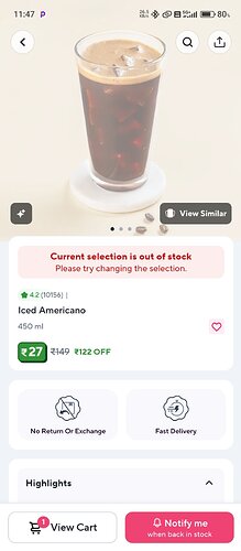 Zepto Cafe Discounted Sweets