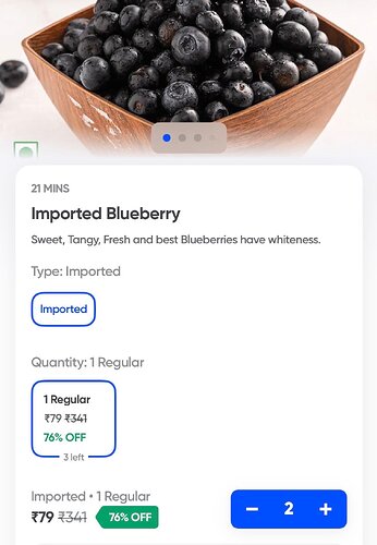 Instamart Blueberry Offer