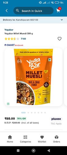 Yogabar Millet Muesli 500g Deal