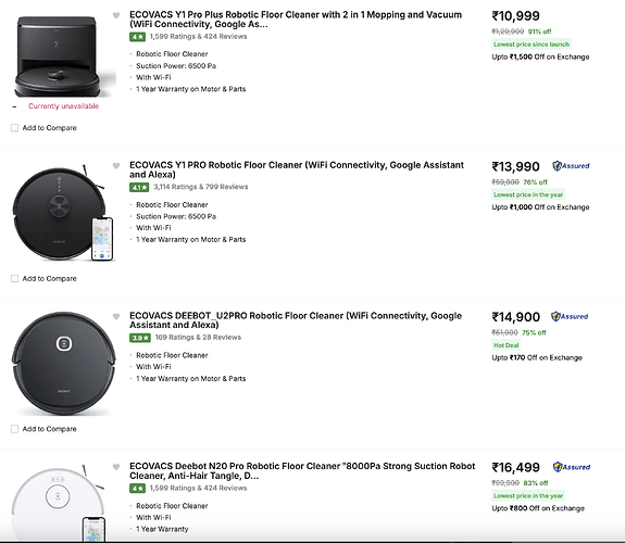 Ecovacs Robotic Vacuum Cleaner Deal