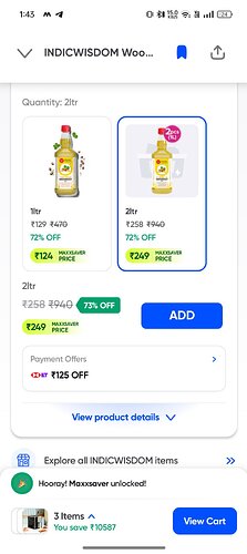 INDICWISDOM Wood Pressed Groundnut Oil