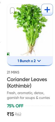 Instamart Coriander Deal