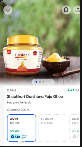 Shubhkart Darshana Puja Ghee