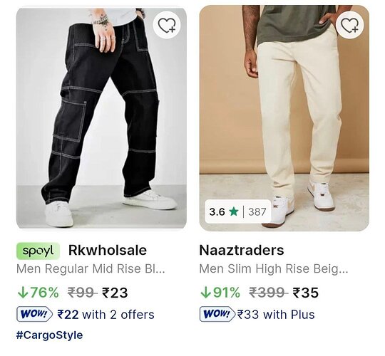 Men's Jeans at ₹23