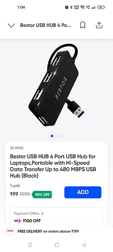 Bestor 4-Port USB Hub