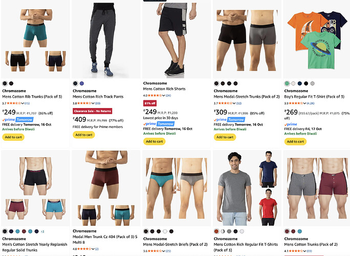 Chromozome Innerwear Sale