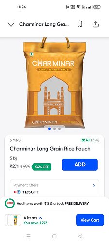 Charminar Long Grain Rice 5kg Pouch