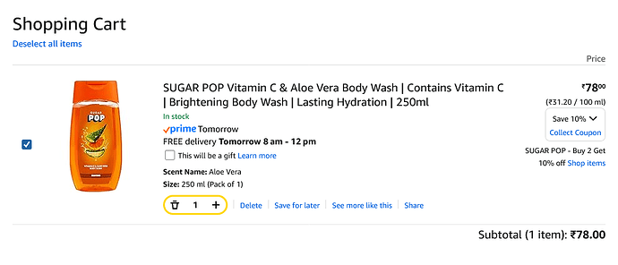 SUGAR POP Body Wash Deal