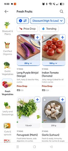Swiggy Instamart Vegetables Offer