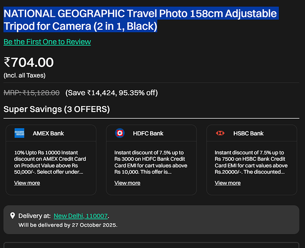 National Geographic Travel Tripod