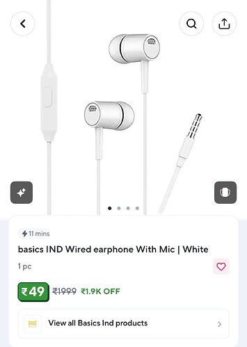 Zepto Basics IND Wired Earphones