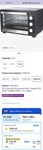 Pigeon 25L Rotisserie OTG