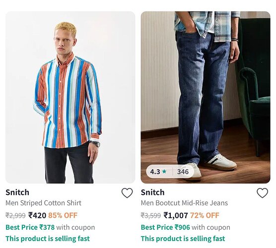 SNITCH Clothing Sale