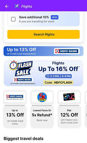 Flipkart Flight Offer 1