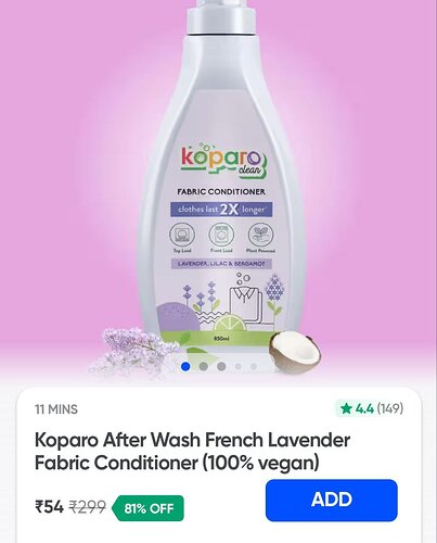 Koparo After Wash French Lavender Fabric Conditioner 850ml