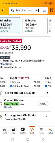 Lumio Vision 7 55-inch 4K Smart QLED Google TV