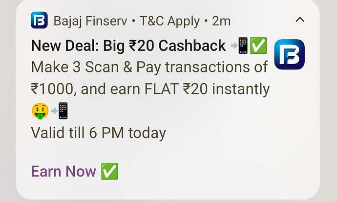 Bajaj Finserv UPI Cashback Offer
