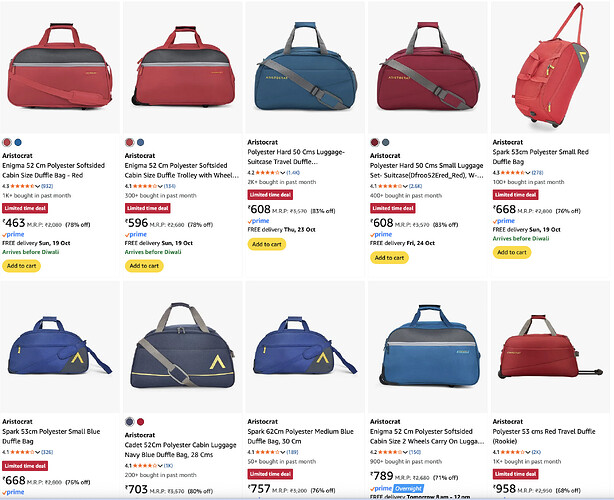 Aristocrat Duffle Bags